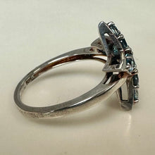 Load image into Gallery viewer, Sterling Blue Topaz Star Ring sz 5
