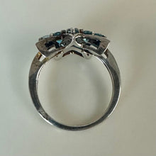 Load image into Gallery viewer, Sterling Blue Topaz Star Ring sz 5
