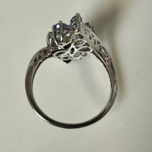 Load image into Gallery viewer, Sterling Tanzanite Cluster Ring sz 6
