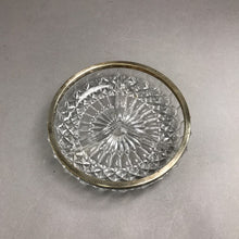 Load image into Gallery viewer, Divided Crystal/Clear Glass Dish w/ Silverplate Rim (~2x8.25x8.25)
