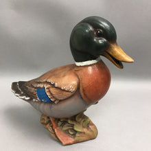 Load image into Gallery viewer, Vintage Chalkware Hand Painted Mallard Duck (8'")
