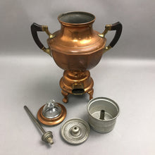 Load image into Gallery viewer, Antique Copper Electric Coffee Percolator with Glass Lid &amp;Wood Handles (13")(No Cord)
