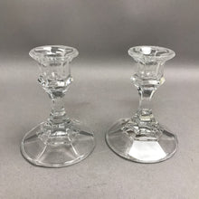 Load image into Gallery viewer, Pair of 24% Lead Crystal Candle Sticks (4")
