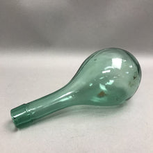 Load image into Gallery viewer, Antique Hand Blown Green Glass Round Bottom 1860s- Early 20th Century Bottle (8")
