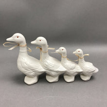 Load image into Gallery viewer, Vintage Dept 56 Porcelain Christmas 4 Four Ducks Geese In A Row Japan (4x7)
