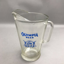 Load image into Gallery viewer, Olympia Beer Clear Glass Pitcher (9")

