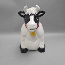 Load image into Gallery viewer, Large Ceramic Cow Pitcher Black &amp; White (7.5") (As-Is)
