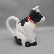 Load image into Gallery viewer, Large Ceramic Cow Pitcher Black &amp; White (7.5") (As-Is)
