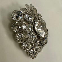 Load image into Gallery viewer, Vintage Eisenberg Ice Rhinestone Sacred Heart Brooch Pin Signed w/ Original Box (2.25")
