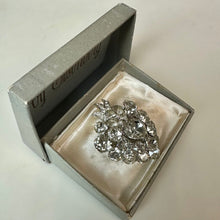 Load image into Gallery viewer, Vintage Eisenberg Ice Rhinestone Sacred Heart Brooch Pin Signed w/ Original Box (2.25")
