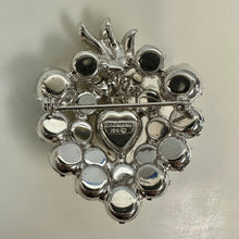 Load image into Gallery viewer, Vintage Eisenberg Ice Rhinestone Sacred Heart Brooch Pin Signed w/ Original Box (2.25")
