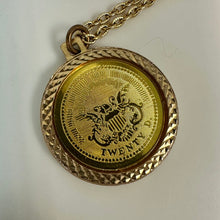Load image into Gallery viewer, Vintage Bicentennial 1776 Goldtone Medallion Necklace (24")
