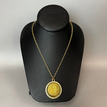 Load image into Gallery viewer, Vintage Bicentennial 1776 Goldtone Medallion Necklace (24")
