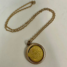 Load image into Gallery viewer, Vintage Bicentennial 1776 Goldtone Medallion Necklace (24")

