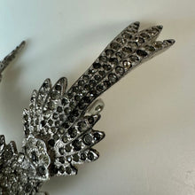 Load image into Gallery viewer, Vintage Clear Rhinestone Art Deco Swallow Brooch Pin As-Is (2.75")
