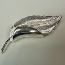 Load image into Gallery viewer, Vintage Allison Reed Silvertone Curled Leaf Brooch Pin Signed (3.5")
