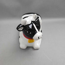 Load image into Gallery viewer, AMC NY Ceramic Black &amp; White Cow Cookie Jar (As-Is; Moo-er Broken) (7.5x6.5x12)
