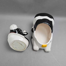Load image into Gallery viewer, AMC NY Ceramic Black &amp; White Cow Cookie Jar (As-Is; Moo-er Broken) (7.5x6.5x12)
