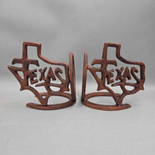 Load image into Gallery viewer, St Croix Forge Horseshoe &amp; State of Texas Bookends (~6x12x5)
