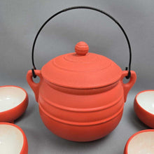 Load image into Gallery viewer, Meriann Orange Ceramic Soup Tureen w/ 5 Bowls (11x10x8.5)
