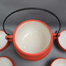 Load image into Gallery viewer, Meriann Orange Ceramic Soup Tureen w/ 5 Bowls (11x10x8.5)
