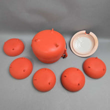 Load image into Gallery viewer, Meriann Orange Ceramic Soup Tureen w/ 5 Bowls (11x10x8.5)
