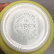 Load image into Gallery viewer, Vintage Pyrex "Rainbow Stripe" Yellow Mixing Bowl #401 (1.5 Pint) (~3.25x5.75)
