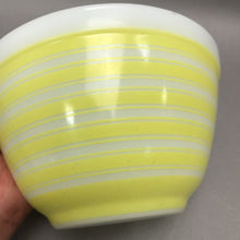 Load image into Gallery viewer, Vintage Pyrex "Rainbow Stripe" Yellow Mixing Bowl #401 (1.5 Pint) (~3.25x5.75)
