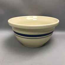 Load image into Gallery viewer, Roseville Pottery Blue-Stripe Stoneware Mixing Bowl (~5.25x10)
