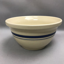 Load image into Gallery viewer, Roseville Pottery Blue-Stripe Stoneware Mixing Bowl (~5.25x10)
