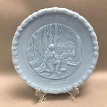 Load image into Gallery viewer, Fenton Blue Glass Bicentennial Commemorative Plate 1776-1976 (8")
