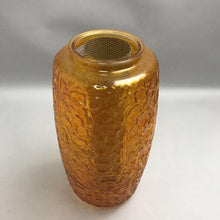 Load image into Gallery viewer, MCM Vintage Amber Textured Glass Hanging Swag Lamp Shade w/Diffuser Tube (13")
