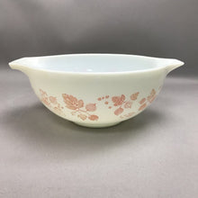Load image into Gallery viewer, Vintage Pyrex 443 White &amp; Pink Gooseberry Mixing Bowl 2.5 Qt Cinderella Nesting
