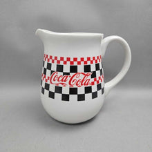 Load image into Gallery viewer, Coca-Cola Ceramic Checkerboard Diner Pitcher (7.5")
