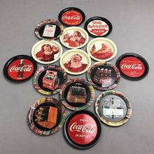 Load image into Gallery viewer, Set of 15 Retro Coca-Cola Tin Metal Coasters (3.5")
