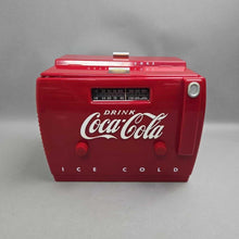 Load image into Gallery viewer, Coca-Cola Old-Tyme Cooler Radio/Casette Player (9x12x9) (As-Is - Hinge Broken)
