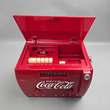 Load image into Gallery viewer, Coca-Cola Old-Tyme Cooler Radio/Casette Player (9x12x9) (As-Is - Hinge Broken)
