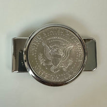 Load image into Gallery viewer, Vintage American Coin Treasures JFK Half Dollar Money Clip (2")
