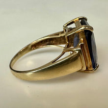 Load image into Gallery viewer, 10K Gold Iolite Ring sz 6.75 (4.8g)
