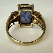Load image into Gallery viewer, 10K Gold Iolite Ring sz 6.75 (4.8g)
