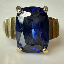 Load image into Gallery viewer, 10K Gold Iolite Ring sz 6.75 (4.8g)
