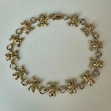 Load image into Gallery viewer, 14K Gold Teddy Bear Link 7.25" Bracelet (7.5g)
