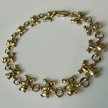 Load image into Gallery viewer, 14K Gold Teddy Bear Link 7.25" Bracelet (7.5g)
