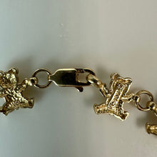 Load image into Gallery viewer, 14K Gold Teddy Bear Link 7.25" Bracelet (7.5g)
