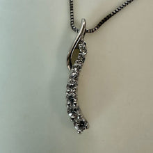 Load image into Gallery viewer, Kay Jewelry Sterling White Topaz 1" Pendant on 18" Chain
