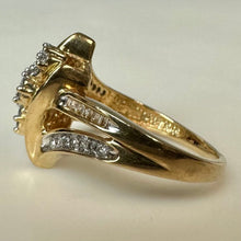 Load image into Gallery viewer, 10K Gold Diamond Ring sz 7.5 (3.8g)
