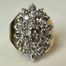 Load image into Gallery viewer, 14K Gold Diamond Cocktail Ring sz 6.75 As-Is (6.5g)
