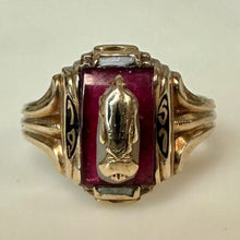 Load image into Gallery viewer, Vintage 10K Gold Ruby Class Ring sz 4.75 (3.5g)
