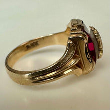 Load image into Gallery viewer, Vintage 10K Gold Ruby Class Ring sz 4.75 (3.5g)
