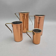Load image into Gallery viewer, Set of 4 Copper/Brass Nesting Measuring Cups, Korea (1C, 3/4C, 1/2C, 1/4C)
